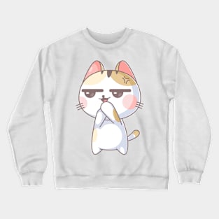 This cute cat is doubting something Crewneck Sweatshirt